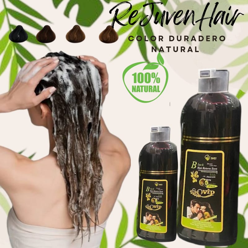 REJUVENHAIR- Shampoo natural para cubrir canas.